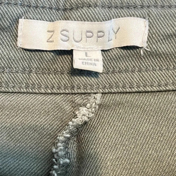 Z Supply Noah Cargo Pant in Evergreen size Large NWOT High waist Ankle Length - Picture 9 of 11